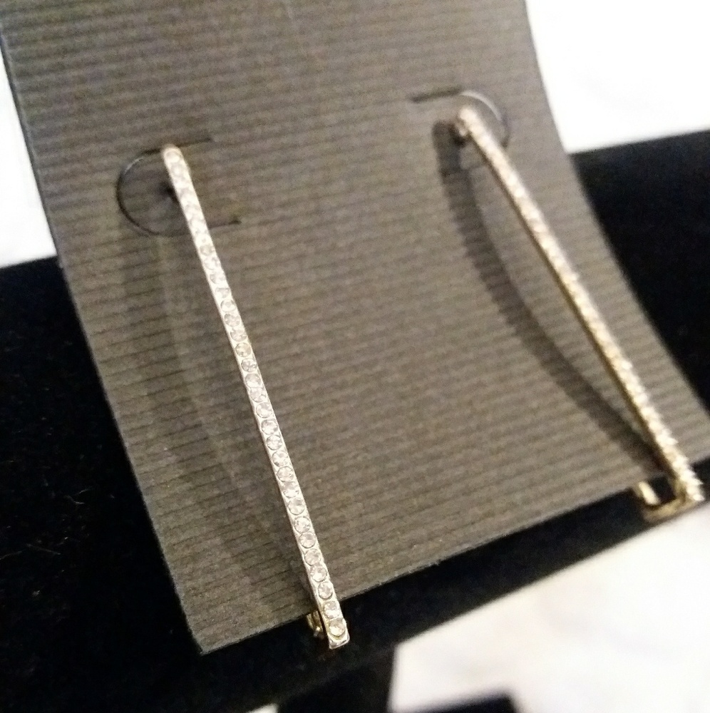 Rhinestone "J" Earrings